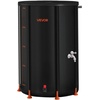 image:imageVEVOR Collapsible Rain Barrel 100 Gallon Portable Rain Water Collection  For Home Garden Water Catcher 1000D PVC Rainwater Storage System Tank Storage Container with Spigot amp Overflow Kit BlackBlack