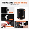 image:imageVEVOR Collapsible Rain Barrel 100 Gallon Portable Rain Water Collection  For Home Garden Water Catcher 1000D PVC Rainwater Storage System Tank Storage Container with Spigot amp Overflow Kit BlackNew Black