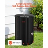 image:imageVEVOR Collapsible Rain Barrel 100 Gallon Portable Rain Water Collection  For Home Garden Water Catcher 1000D PVC Rainwater Storage System Tank Storage Container with Spigot amp Overflow Kit BlackBlack