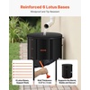 image:imageVEVOR Collapsible Rain Barrel 100 Gallon Portable Rain Water Collection  For Home Garden Water Catcher 1000D PVC Rainwater Storage System Tank Storage Container with Spigot amp Overflow Kit Black2025black