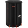 image:imageVEVOR Collapsible Rain Barrel 100 Gallon Portable Rain Water Collection  For Home Garden Water Catcher 1000D PVC Rainwater Storage System Tank Storage Container with Spigot amp Overflow Kit BlackBlack