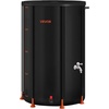 image:imageVEVOR Collapsible Rain Barrel 100 Gallon Portable Rain Water Collection  For Home Garden Water Catcher 1000D PVC Rainwater Storage System Tank Storage Container with Spigot amp Overflow Kit BlackBlack