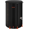 image:imageVEVOR Collapsible Rain Barrel 100 Gallon Portable Rain Water Collection  For Home Garden Water Catcher 1000D PVC Rainwater Storage System Tank Storage Container with Spigot amp Overflow Kit BlackBlack