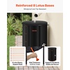 image:imageVEVOR Collapsible Rain Barrel 100 Gallon Portable Rain Water Collection  For Home Garden Water Catcher 1000D PVC Rainwater Storage System Tank Storage Container with Spigot amp Overflow Kit BlackBlack