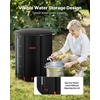 image:imageVEVOR Collapsible Rain Barrel 100 Gallon Portable Rain Water Collection  For Home Garden Water Catcher 1000D PVC Rainwater Storage System Tank Storage Container with Spigot amp Overflow Kit Black2025black