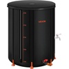 image:imageVEVOR Collapsible Rain Barrel 100 Gallon Portable Rain Water Collection  For Home Garden Water Catcher 1000D PVC Rainwater Storage System Tank Storage Container with Spigot amp Overflow Kit Black2025black