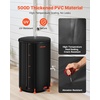 image:imageVEVOR Collapsible Rain Barrel 100 Gallon Portable Rain Water Collection  For Home Garden Water Catcher 1000D PVC Rainwater Storage System Tank Storage Container with Spigot amp Overflow Kit BlackBlack
