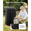 image:imageVEVOR Collapsible Rain Barrel 100 Gallon Portable Rain Water Collection  For Home Garden Water Catcher 1000D PVC Rainwater Storage System Tank Storage Container with Spigot amp Overflow Kit BlackBlack
