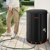 image:imageVEVOR Collapsible Rain Barrel 100 Gallon Portable Rain Water Collection  For Home Garden Water Catcher 1000D PVC Rainwater Storage System Tank Storage Container with Spigot amp Overflow Kit BlackBlack