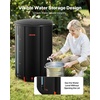 image:imageVEVOR Collapsible Rain Barrel 100 Gallon Portable Rain Water Collection  For Home Garden Water Catcher 1000D PVC Rainwater Storage System Tank Storage Container with Spigot amp Overflow Kit BlackBlack