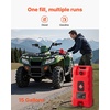 image:imageVEVOR Fuel Caddy 15 Gallon Fuel Tank Container with Gravity amp Hand Pump Modes Portable Fuel Tank with Wheels 10 ft Delivery Hose amp Manual Pump Gas Caddy for Motorboats ATVs Gasoline amp Diesel15 Gallon