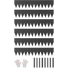 image:imageVEVOR Galvanized Steel Landscape Edging 6Pack 40 x 10 Inch Metal Edging for Landscaping with 8 Mounting Clips Heavy Duty Metal Garden Edge Border for Flower Bed Yard Pathway Black40 L x 8 H 6 Pack