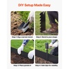 image:imageVEVOR Galvanized Steel Landscape Edging 6Pack 40 x 10 Inch Metal Edging for Landscaping with 8 Mounting Clips Heavy Duty Metal Garden Edge Border for Flower Bed Yard Pathway Black40 L x 10 H 6 Pack