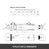 image:imageVEVOR Hydraulic Cylinder 2 Bore 36 Stroke Hydraulic Ram Cylinder Work Pressure 3000psi Welded Double Acting Cross Tube Port Size SAE6 Hydraulic Lifting Cylinder 2 x 36 inches Max Length 80 inches