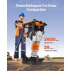 image:imageVEVOR Jumping Jack Compactor 65 HP Vibratory Rammer FuelPowered 196 cc Engine Tamper 3600 lbs Impact Force 26 Max Compaction Depth for Soil Gravel Footings Concrete Slabs and Foundations29 x 18