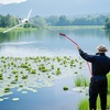 image:imageVEVOR Lake Weed Cutter Pond Aquatic Plant Cutting Tool with 48 in Max Cut Width Sharp and HeavyDuty Steel Blades Pond Rake with 30 ft Throw Rope for Cattail Phragmites Lilly Pads amp Chara3648in