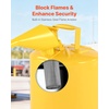 image:imageVEVOR Mental Container 5 Gallon Type I Yellow Metal Container for Liquid Material with Stainless Steel Flame Arrester SelfClosing Lid amp PE Funnel Carbon Steel Flammable Saving with Handle