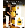 image:imageVEVOR Mental Container 5 Gallon Type I Yellow Metal Container for Liquid Material with Stainless Steel Flame Arrester SelfClosing Lid amp PE Funnel Carbon Steel Flammable Saving with Handle