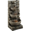 image:imageVEVOR Outdoor Water Fountain 3563 in Height Fountain and Waterfall 4Tier Floor Standing Cascading Fountains with LED Light and Pump Block Stack Style for Outdoor Indoor Garden Patio amp Backyard3563 Inch