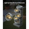 image:imageVEVOR Outdoor Water Fountain 3563 in Height Fountain and Waterfall 4Tier Floor Standing Cascading Fountains with LED Light and Pump Block Stack Style for Outdoor Indoor Garden Patio amp Backyard315 Inch