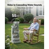 image:imageVEVOR Outdoor Water Fountain 3563 in Height Fountain and Waterfall 4Tier Floor Standing Cascading Fountains with LED Light and Pump Block Stack Style for Outdoor Indoor Garden Patio amp Backyard315 Inch