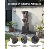 image:imageVEVOR Outdoor Water Fountain 3563 in Height Fountain and Waterfall 4Tier Floor Standing Cascading Fountains with LED Light and Pump Block Stack Style for Outdoor Indoor Garden Patio amp Backyard4961 Inch
