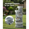 image:imageVEVOR Outdoor Water Fountain 3563 in Height Fountain and Waterfall 4Tier Floor Standing Cascading Fountains with LED Light and Pump Block Stack Style for Outdoor Indoor Garden Patio amp Backyard315 Inch