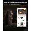 image:imageVEVOR Outdoor Water Fountain 3563 in Height Fountain and Waterfall 4Tier Floor Standing Cascading Fountains with LED Light and Pump Block Stack Style for Outdoor Indoor Garden Patio amp Backyard4961 Inch