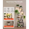 image:imageVEVOR Plant Stand Indoor with Grow Lights 63 in Tall 9Tier Lighted Plant Shelf Metal Corner Plants Holder 3 Timer amp 10 Brightness CurveShaped Flower Display Rack for Living Room Balcony Decor