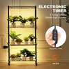 image:imageVEVOR Plant Stand with Grow Light 4Tier Plant Shelfwith 45W Full Spectrum LED 3 Mode Plant Light with Timer and Wheel for Seed Starting Metal Plant Rack for Indoor Plants4 Tiers  3 Light Modes with Timer