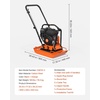 image:imageVEVOR Plate Compactor 28 HP 785CC Gas Engine 5250 VPM 1920 lbs Force Vibratory Compaction Tamper with 187 x 118 inch Plate for Walkways Patios Asphalts Paver Landscaping EPA Compliant  1920 lbs Force Vibratory Compaction Tamper 187 x 118 in Plate Walkway Patio Asphalt Paver Landscaping EPA Compliant3543 x 1732 x 3622 in  900 x 440 x 920 mm