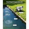 image:imageVEVOR Pond Aerators 67CFM Aeration System for Lakes up to 3 Acres 1 HP Air Compressor 4 Diffusers amp Four 100 Weighted Tubing Outdoor Pond Aeration Pump for Deep Water Oxygen Circulation52CFM1 Nano diffuser