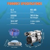 image:imageVEVOR Pond Aerators 67CFM Aeration System for Lakes up to 3 Acres 1 HP Air Compressor 4 Diffusers amp Four 100 Weighted Tubing Outdoor Pond Aeration Pump for Deep Water Oxygen Circulation1 diffuser