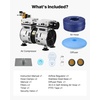 image:imageVEVOR Pond Aerators 67CFM Aeration System for Lakes up to 3 Acres 1 HP Air Compressor 4 Diffusers amp Four 100 Weighted Tubing Outdoor Pond Aeration Pump for Deep Water Oxygen Circulation52CFM1 diffuser