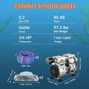 image:imageVEVOR Pond Aerators 67CFM Aeration System for Lakes up to 3 Acres 1 HP Air Compressor 4 Diffusers amp Four 100 Weighted Tubing Outdoor Pond Aeration Pump for Deep Water Oxygen Circulation2 diffusers