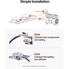 image:imageVEVOR Pond Aerators 67CFM Aeration System for Lakes up to 3 Acres 1 HP Air Compressor 4 Diffusers amp Four 100 Weighted Tubing Outdoor Pond Aeration Pump for Deep Water Oxygen CirculationNo diffuser