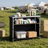 image:imageVEVOR Portable Tradeshow Podium Table 5118 x 1831 x 374 Display Exhibition Counter Stand Booth Fair with Wall Foldable Promotion Retail Bar Table Pop Up Podium with Storage Rack Carrying Bag435 x 154 x 398 inches