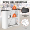 image:imageVEVOR Portable Tradeshow Podium Table 5118 x 1831 x 374 Display Exhibition Counter Stand Booth Fair with Wall Foldable Promotion Retail Bar Table Pop Up Podium with Storage Rack Carrying Bag51 Length