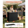 image:imageVEVOR Portable Tradeshow Podium Table 5118 x 1831 x 374 Display Exhibition Counter Stand Booth Fair with Wall Foldable Promotion Retail Bar Table Pop Up Podium with Storage Rack Carrying Bag435 x 154 x 398 inches