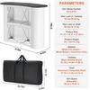 image:imageVEVOR Portable Tradeshow Podium Table 5118 x 1831 x 374 Display Exhibition Counter Stand Booth Fair with Wall Foldable Promotion Retail Bar Table Pop Up Podium with Storage Rack Carrying Bag51 Length