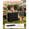 image:imageVEVOR Portable Tradeshow Podium Table 5118 x 1831 x 374 Display Exhibition Counter Stand Booth Fair with Wall Foldable Promotion Retail Bar Table Pop Up Podium with Storage Rack Carrying Bag433 x 152 x 348 inches