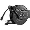 image:imageVEVOR Pressure Washer Hose Reel 60 ft x 14 inch Retractable Power HeavyDuty Steel Washer Hose Reel 4000PSI Max AutoRewinding Flexible WallFloor Mounted for Car WashingGardenFloor Cleaning60 ft x 14 inch  4000PSI