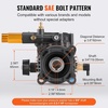 image:imageVEVOR Pressure Washer Pump 34 Horizontal Shaft 25003400 PSI 25 GPM  Replacement Assembly for GasPowered Cleaners Compatible with Honda Simpson RYOBI Briggs amp Stratton Subaru and Craftsman34 Shaft anodized surface