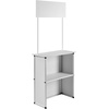 image:imageVEVOR Promotion Counter Table Portable Tradeshow Podium Table 3091 x 1496 x 7146 Display Exhibition Counter Stand Booth Fair with Wall Pop Up Podium with Storage RackCarrying Bag31 Length