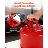 image:imageVEVOR Safety Gas Can 25 Gallon Type I Red Safety Can for Liquid Material with Stainless Steel Flame Arrester SelfClosing Lid amp PE Funnel Carbon Steel Flammable Saving with Handle
