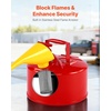 image:imageVEVOR Safety Gas Can 25 Gallon Type I Red Safety Can for Liquid Material with Stainless Steel Flame Arrester SelfClosing Lid amp PE Funnel Carbon Steel Flammable Saving with Handle