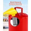 image:imageVEVOR Safety Gas Can 5 Gallon Type I Red Metal Container for Liquid Material with Stainless Steel Flame Arrester SelfClosing Lid amp PE Funnel Carbon Steel Flammable Saving with Handle