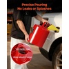 image:imageVEVOR Safety Gas Can 5 Gallon Type I Red Metal Container for Liquid Material with Stainless Steel Flame Arrester SelfClosing Lid amp PE Funnel Carbon Steel Flammable Saving with Handle