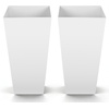 image:imageVEVOR Set of 2 Tall Planters for Outdoor Plants 22 inch Black Tall Planter for Indoor Plants Modern Planters for Front Porch Patio Balcony Plant Container Flower PotsWhite