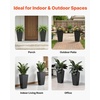 image:imageVEVOR Set of 2 Tall Planters for Outdoor Plants 22 inch Black Tall Planter for Indoor Plants Modern Planters for Front Porch Patio Balcony Plant Container Flower PotsBlack